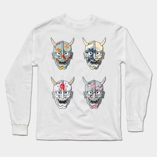 Samurai Hannya masks Long Sleeve T-Shirt